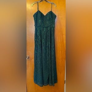 David’s Bridal Sparkle lace prom dress with corset bodice